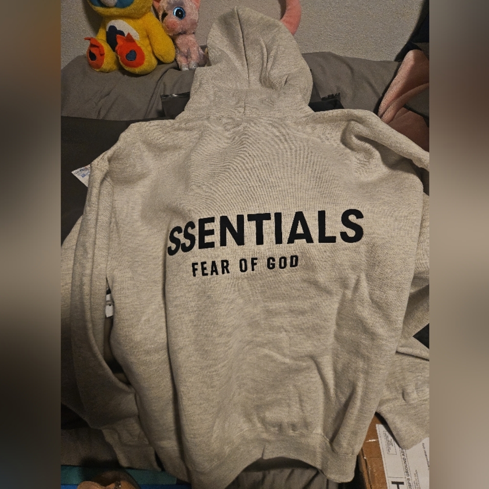 Fear of God Essentials Cream Hoodie